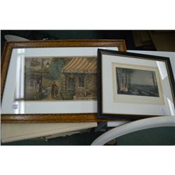 Two vintage framed artworks including a coloured W.H. Bartlett print "A Forest on Lake Ontario" and 