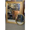 Image 1 : Two gilt framed wall mirrors rectangular bevelled and oval