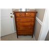 Image 1 : Six drawer Canadiana highboy with original pulls