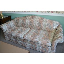 Floral motif full sized sofa bed