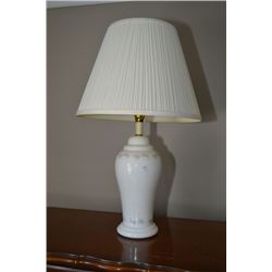 Pair of c0-ordinating urn motif porcelain table lamps