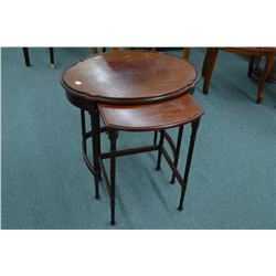 Two piece mid 20th century nesting tables