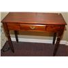 Image 1 : Victorian style bobbin leg single drawer mahogany console table