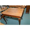 Image 1 : Vintage wooden library table on tall cabriole supports