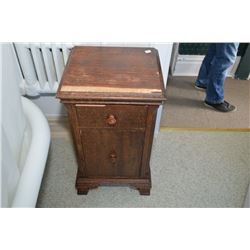 Antique single drawer single door commode