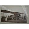 Image 1 : Framed black and white photo likely at an air show of a Curtis JN-4 bi-plane April 1922, Edmonton