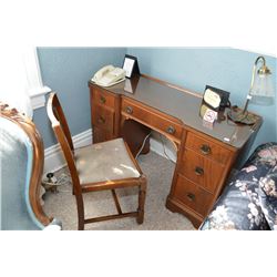 Mid 20th century mahogany double pedestal desk