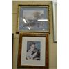 Image 1 : Two framed prints including canal scene and a girl with her kitty cat