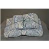 Image 1 : Selection of linens including bedspread, bed skirt and pillow shams
