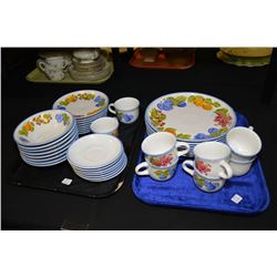 A selection of International Table Works "Villa Latina" dinnerware including settings for eight of d
