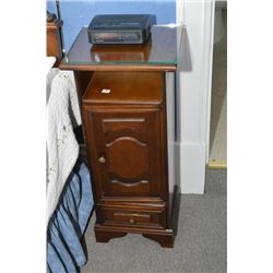 Tall skinny semi-contemporary single door night stand