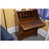 Image 2 : Antique English oak three drawer drop front burrow with pigeon hole interior