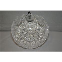 Vintage Clapperton cut crystal fruit bowl 4" in height and 8" in diameter