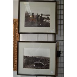 Two framed sepia archival photographs one labelled "Photographer 1892" the other "St. Georges Cresce