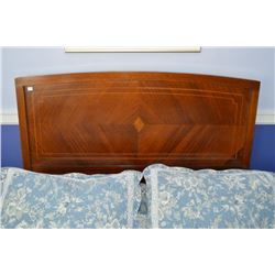 Matched grain mahogany double size headboard and footboard, NO rails