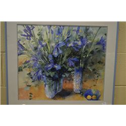 Pair of framed prints including "Feed the ducks' and a still-life