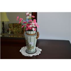 Hand painted double handled Nippon vase