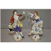 Image 1 : A pair of vintage Dresden figurines 8" in height