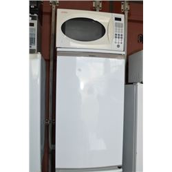 Goldstar bar fridge and a Sunbeam microwave