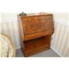 Image 1 : Quarter cut oak drop front desk with drawers and pigeon hole fitted interior