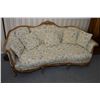 Image 1 : Antique full size sofa with carved show wood and scroll feet