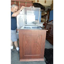 Silverking retail ice-cream cooler in custom made wooden cabinet