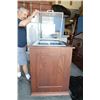 Image 1 : Silverking retail ice-cream cooler in custom made wooden cabinet