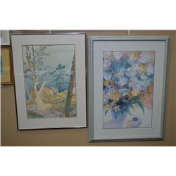 Selection of framed prints with various themes