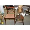 Image 1 : Two chairs including wooden Windsor and Regency style dining chair