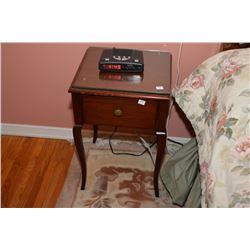 Two mid 20th century mahogany single drawer night tables