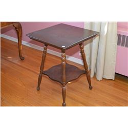 Antique two tier Canadiana lamp table