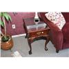 Image 1 : Pair of mahogany Chippendale style single drawer side tables