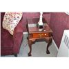Image 2 : Pair of mahogany Chippendale style single drawer side tables