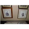 Image 1 : Two framed prints one of a coffee grinder and one of a butter churn