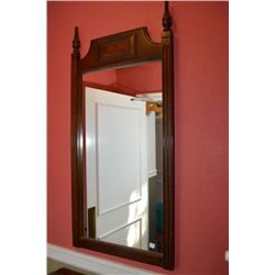 Wood framed wall mirror overall dimensions 48" x 23"