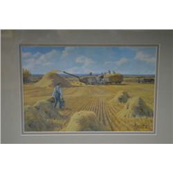 Signed limited edition print "Harvester's Lunch" 253/1900 signed by artist Isabel Levesque