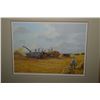 Image 1 : Framed limited edition print "The Threshing Crew" 80/550 signed by artist Isabel Levesque