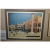 Image 1 : Framed dry mounted print of St. Marks Square, Venice from a painting by Valadie