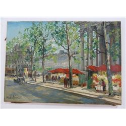 Charles Blondin, "Paris Flowers Market, Madeline"
