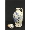 Image 3 : Delft Porcelain Decanter Set & Vase