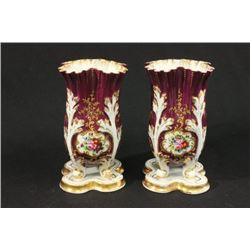 Red & White Porcelain Vases