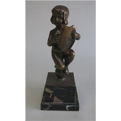 Josef Lorenzl, Bronze Boy on Marble Stand