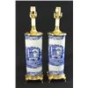 Image 1 : Pair of Spode Blue Italian Canister Lamps