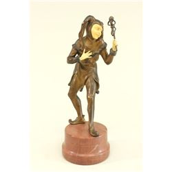 Deco Bronze Jester Figure