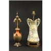 Two Porcelain & Pottery Vases Mounted as Lamps