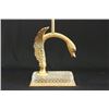 Image 2 : Mid Century Brass & Crystal Swan Lamp