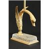Image 3 : Mid Century Brass & Crystal Swan Lamp