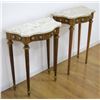 Image 1 : Pair of Marble Top Console Tables