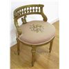 Image 1 : Needlepoint Gilt Wood Vanity Bench