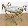Gilt Metal Tassel Bench